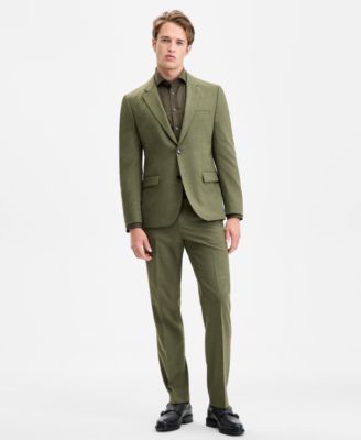 Hugo Boss Hugo By  Mens Modern Fit Solid Suit Separates In Green