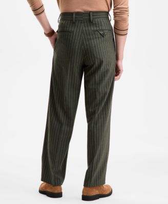 Men's Modern-Fit Pleated Pinstripe Suit Pants