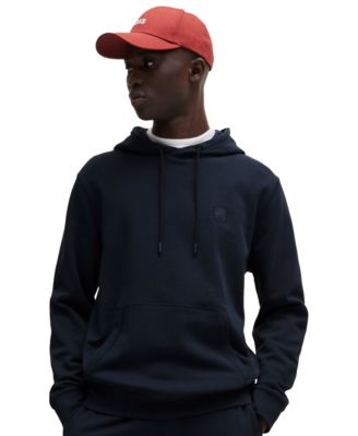 Men's Regular-Fit Cotton Terry Logo Patch Hoodie