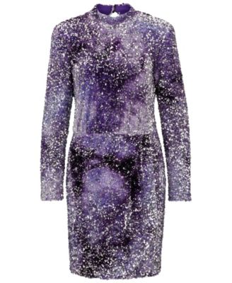 boss sequin dress BOSS Epalleta Sequined Dress