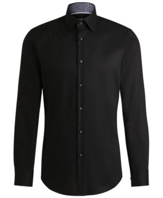 Men's Easy-Iron Slim-Fit Poplin Shirt