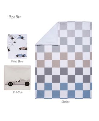 Little Racer 3-Piece Cars/Transportation Baby Crib Bedding Set
