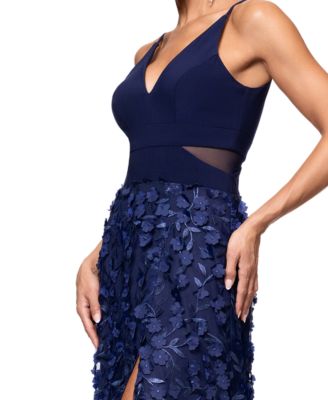 Women's Flower-Skirt Mesh Gown