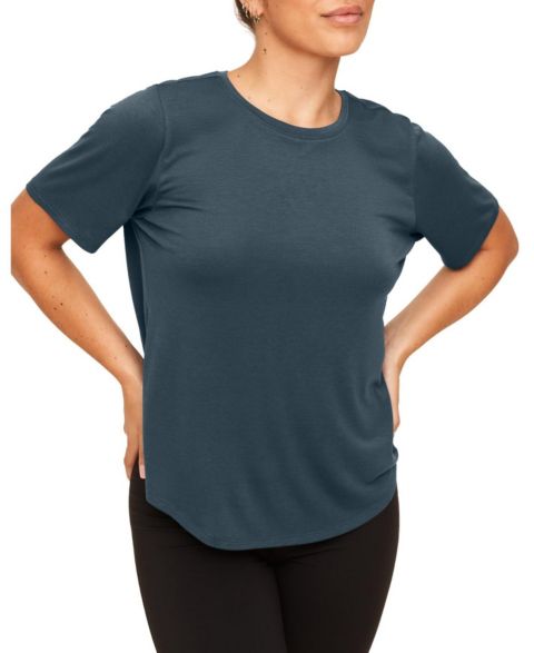 Женская футболка Adore Me Molly Short Skeeve Soft Knit Fabric, цвет: Тёмный серый