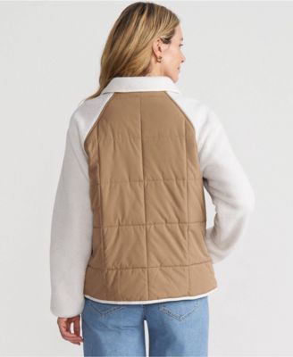 Women's Mixed Media High Pile Fleece Jacket