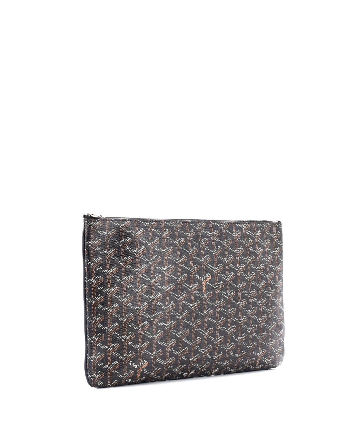 Pre-Owned Goyard Mm Senat Zip Pouch Coated Canvas