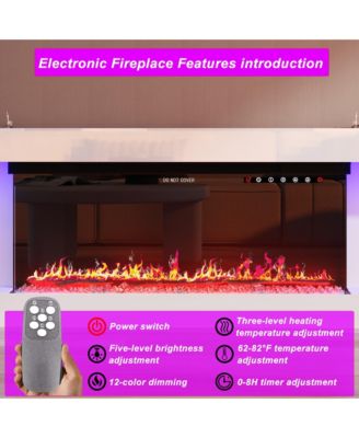 40-inch electric fireplace, recessed fireplace,1500W  TV stand