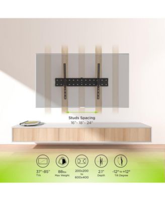 Tilting TV Wall Mount For 37" to 85" TVs Holds Up to 88lbs