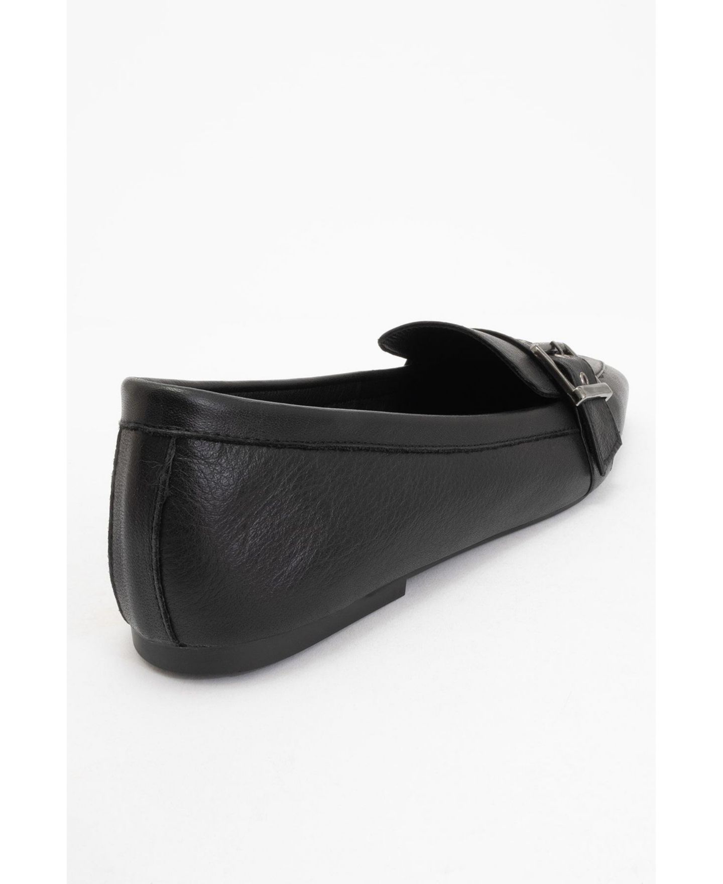 Женские туфли Forever & Always Shoes Noir Leather Flat, цвет: Чёрный кожаный — фото 3