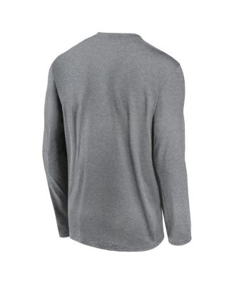 Men's Heather Gray Dallas Cowboys Icon Legend Performance Long Sleeve T-Shirt
