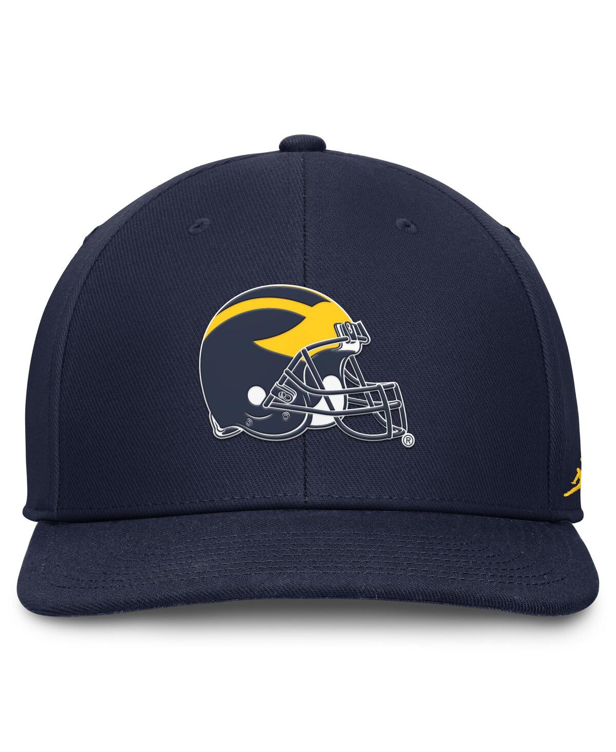 Jordan Men's Navy Michigan Wolverines Dry-fit Pro Adjustable Hat In Navy