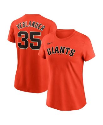 Nike - Women's Justin Verlander Orange San Francisco Giants Fuse Name Number T-Shirt