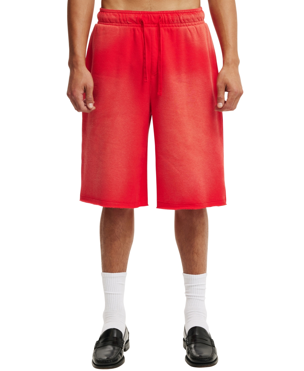 Men's Super Baggy Fleece Shorts - Chartreuse, Y2K wash