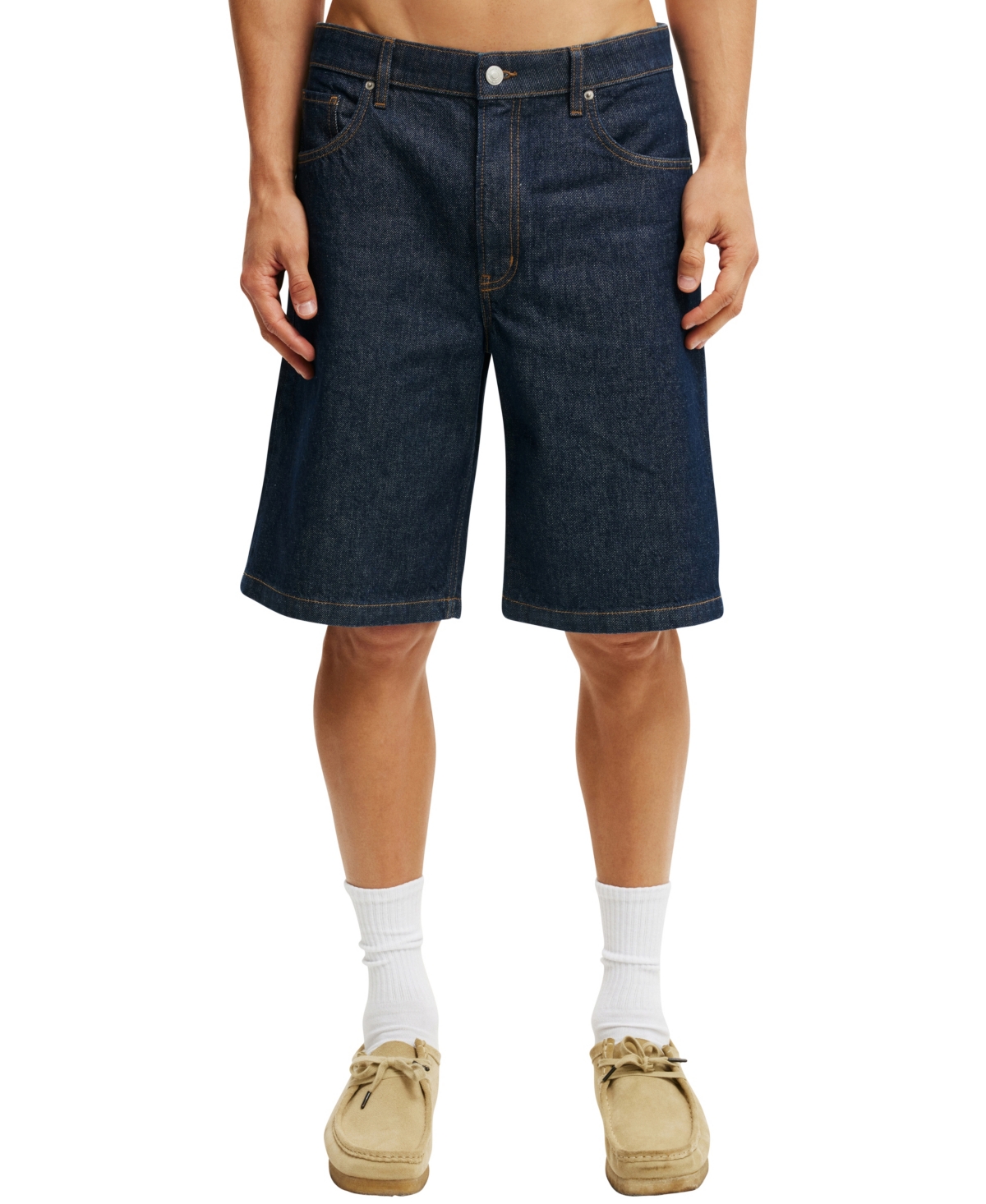 Shop Cotton On Men's Baggy Denim Shorts In Blue