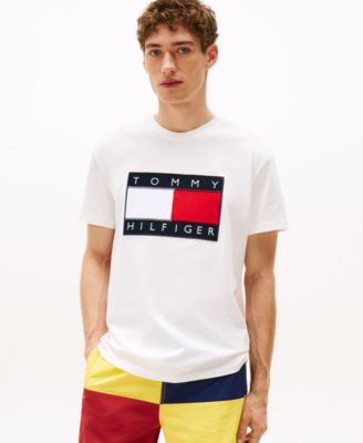 Tommy Hilfiger - Men's Short Sleeve Crewneck Sailing Flag Logo T-Shirt