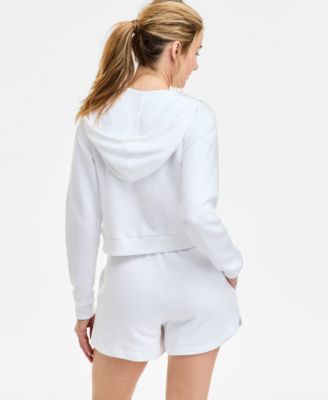 Women's Cropped Zippered Hoodie, Exclusively at Macy's