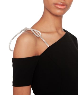 Women's Crystal-Bow One-Shoulder Wide-Leg Jumpsuit