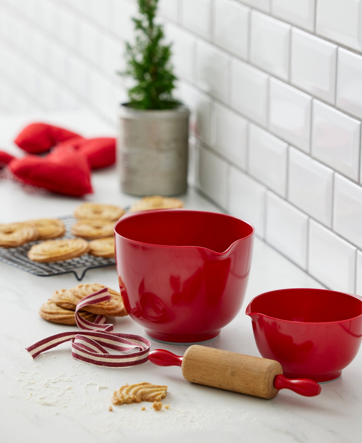 Rosti Margrethe 2-piece Mixing Jug And Bowl Set In Red