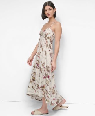 Women's Sweetheart-Neck Inset Empire-Waist Dress