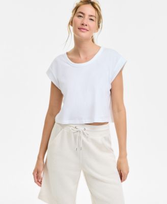 Women's Cotton Solid-Color Washed Sleeveless Top, Exclusively at Macy's