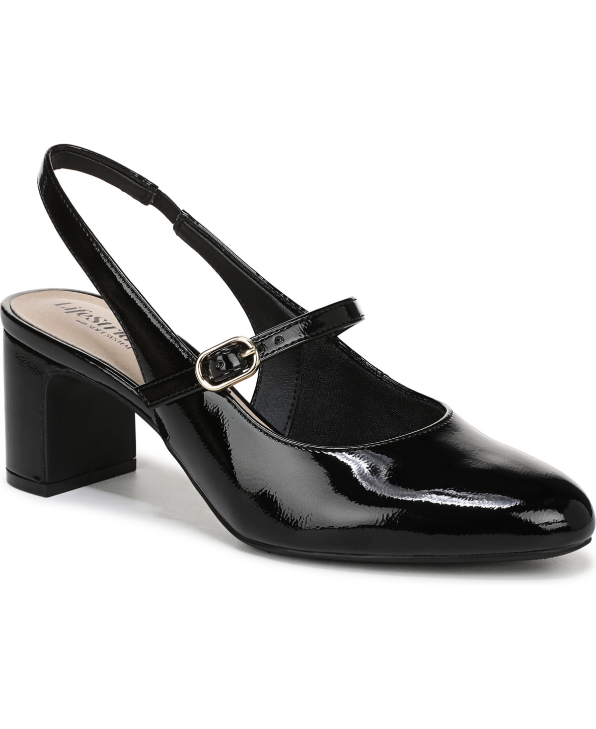 LIFESTRIDE WOMEN'S TRUST BLOCK HEEL MARY JANE SLINGBACK PUMPS 