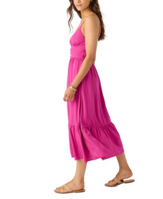 Juniors' Pilar Woven Sleeveless Tiered Midi Dress