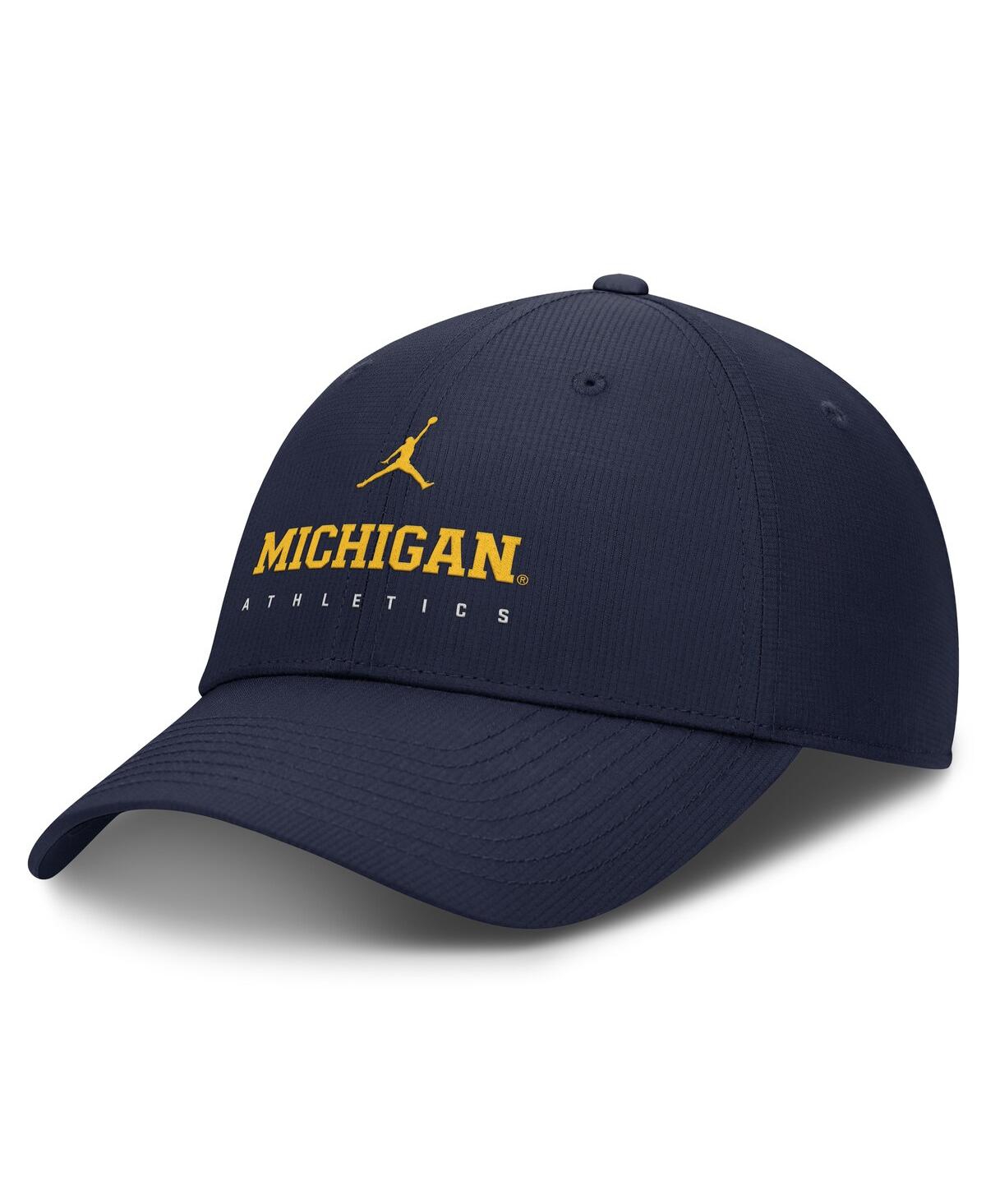 JORDAN MEN'S NAVY MICHIGAN WOLVERINES CLUB PERFORMANCE ADJUSTABLE HAT 