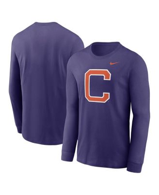 Nike - Men's Purple Clemson Tigers Alternate Logo Long Sleeve T-Shirt