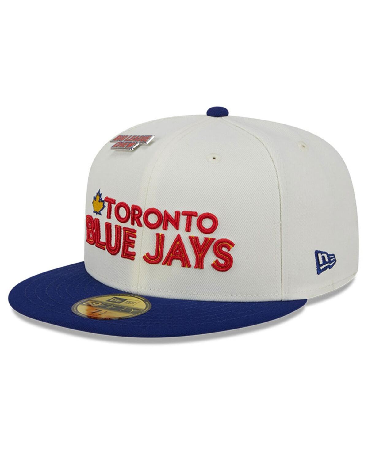 NEW ERA MEN'S WHITE TORONTO BLUE JAYS BIG LEAGUE CHEW ORIGINAL 59FIFTY FITTED HAT 