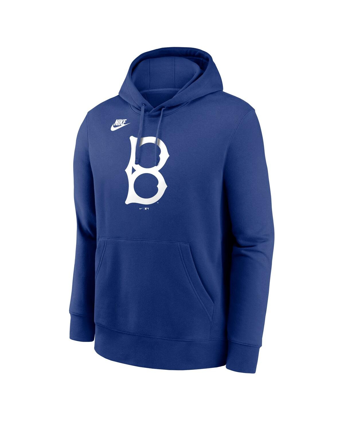 Nike Royal Brooklyn Dodgers Cooperstown Collection Logo Club Pullover Hoodie In Royal