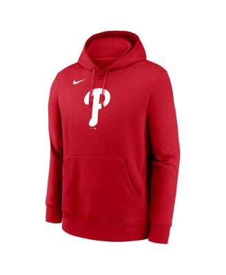 Men's Red Philadelphia Phillies Logo Club Fleece Pullover Hoodie