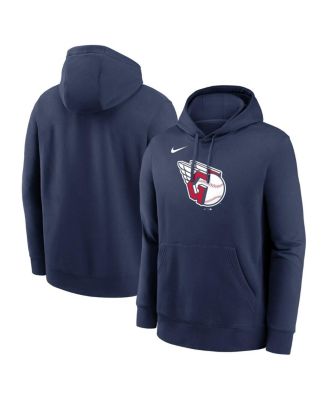 Nike - Men's Navy Cleveland Guardians Logo Club Fleece Pullover Hoodie