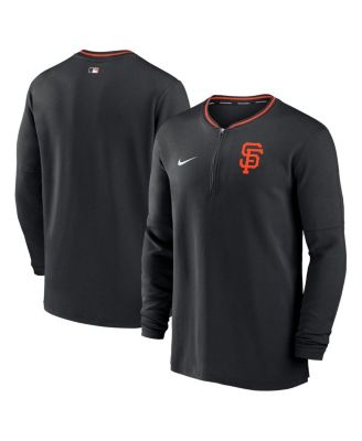 Nike - Men's Black San Francisco Giants Authentic Collection Performance Half-Zip Top
