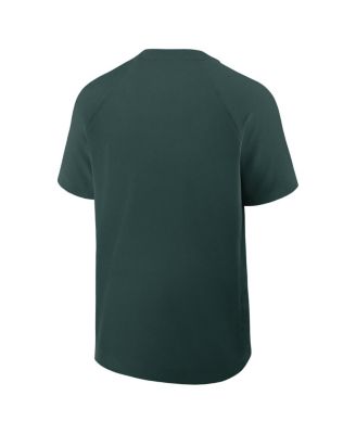 Men's Green Athletics Authentic Collection Raglan Short Sleeve Windshirt
