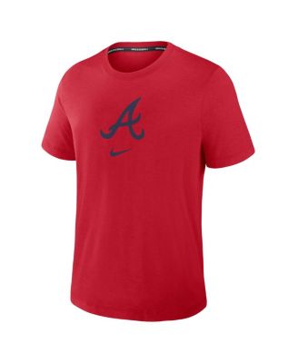 Men's Red Atlanta Braves Authentic Collection Early Work Tri-Blend Performance T-Shirt