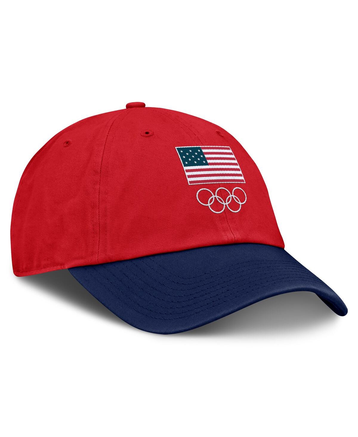 Fanatics Men's Red Team Usa Freedom Adjustable Hat In Red