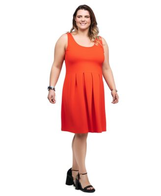 Plus Size Sleeveless Dress with Pockets