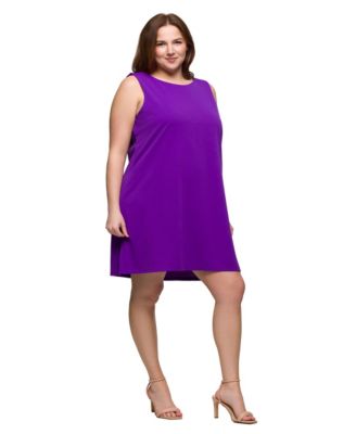 Plus Size Sleeveless Mini Shift Dress