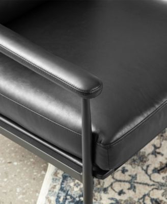 39.5" Leatherette Mid-Century Modern Armchair