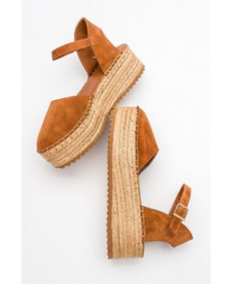 Viba Leather Esprarille Platform Wedge Sandals