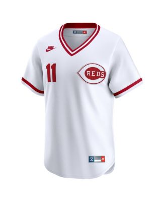 Men's Barry Larkin White Cincinnati Reds Throwback Cooperstown Collection Limited Jersey