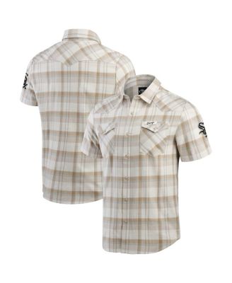 Fanatics - Men's Darius Rucker Collection by Gray Chicago White Sox Plaid Full-Snap Shirt