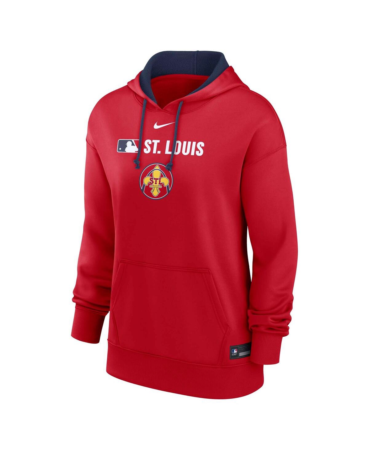 Nike Red St. Louis Cardinals Authentic Collection City Connect Performance Pullover Hoodie In Cardinals