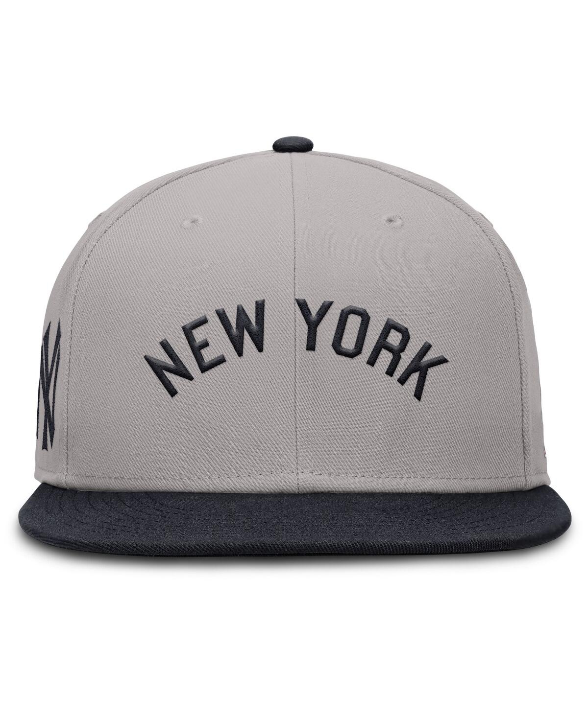Nike Men's Gray New York Yankees True Performance Fitted Hat In Gray
