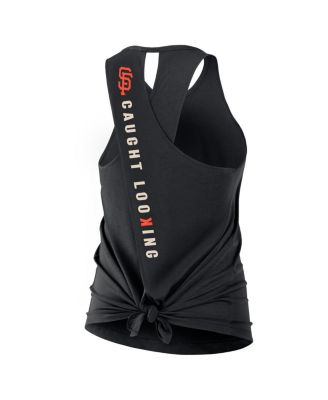 Women's Black San Francisco Giants Crisscross Performance Tank Top