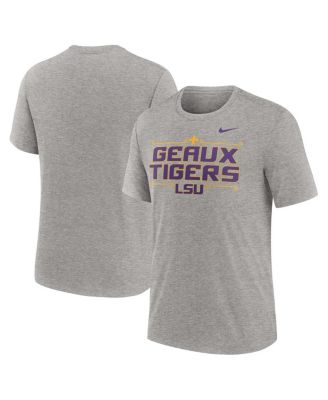 Nike - Men's Heather Gray LSU Tigers Campus Local Tri-Blend T-Shirt