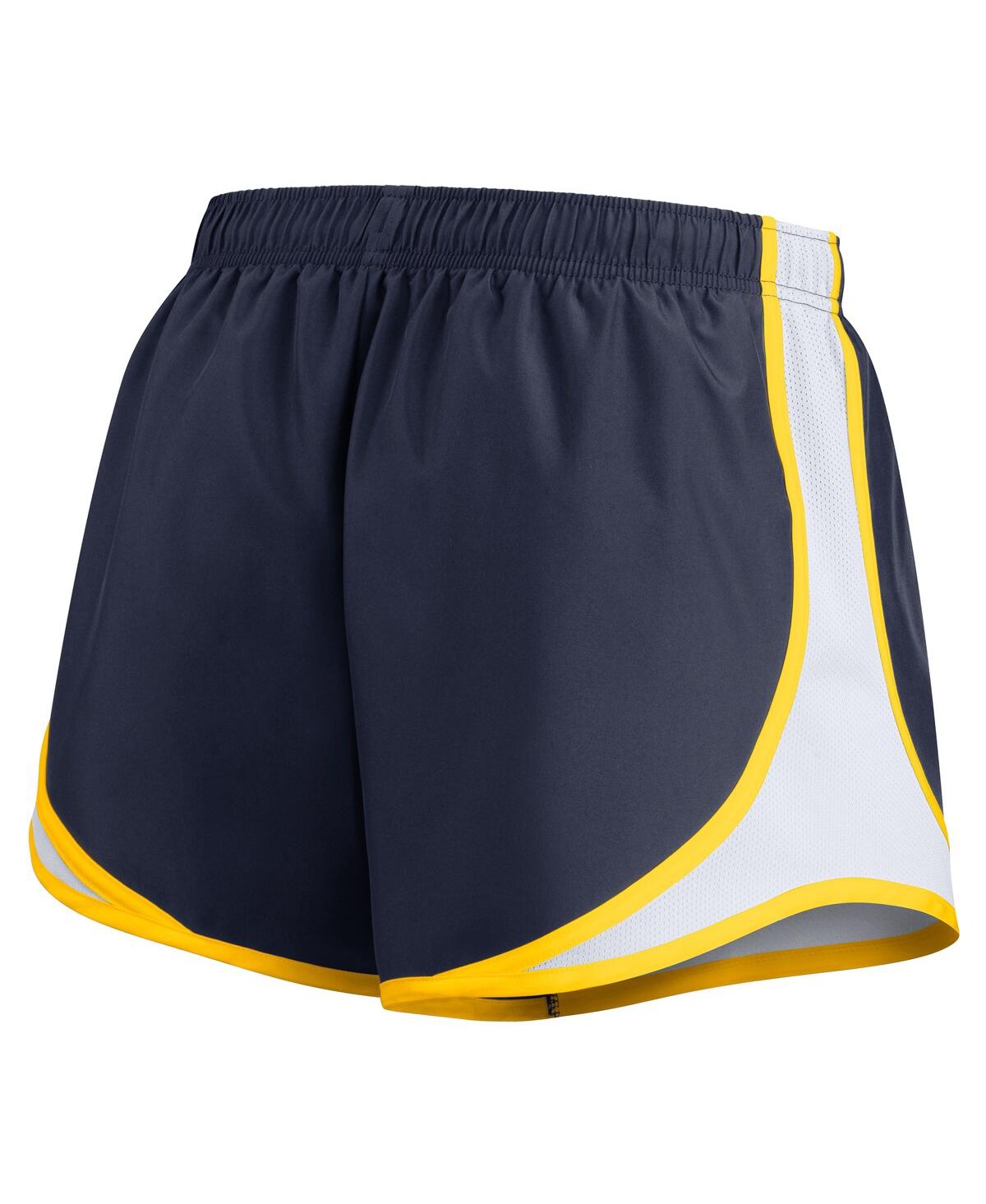 Nike Women's Navy Michigan Wolverines Spring Break Tempo Performance Shorts In Navy