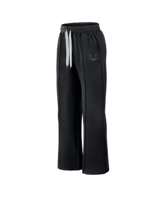 Women's Black Miami Hurricanes Prime Supersoft Fleece Flaired Sweatpants