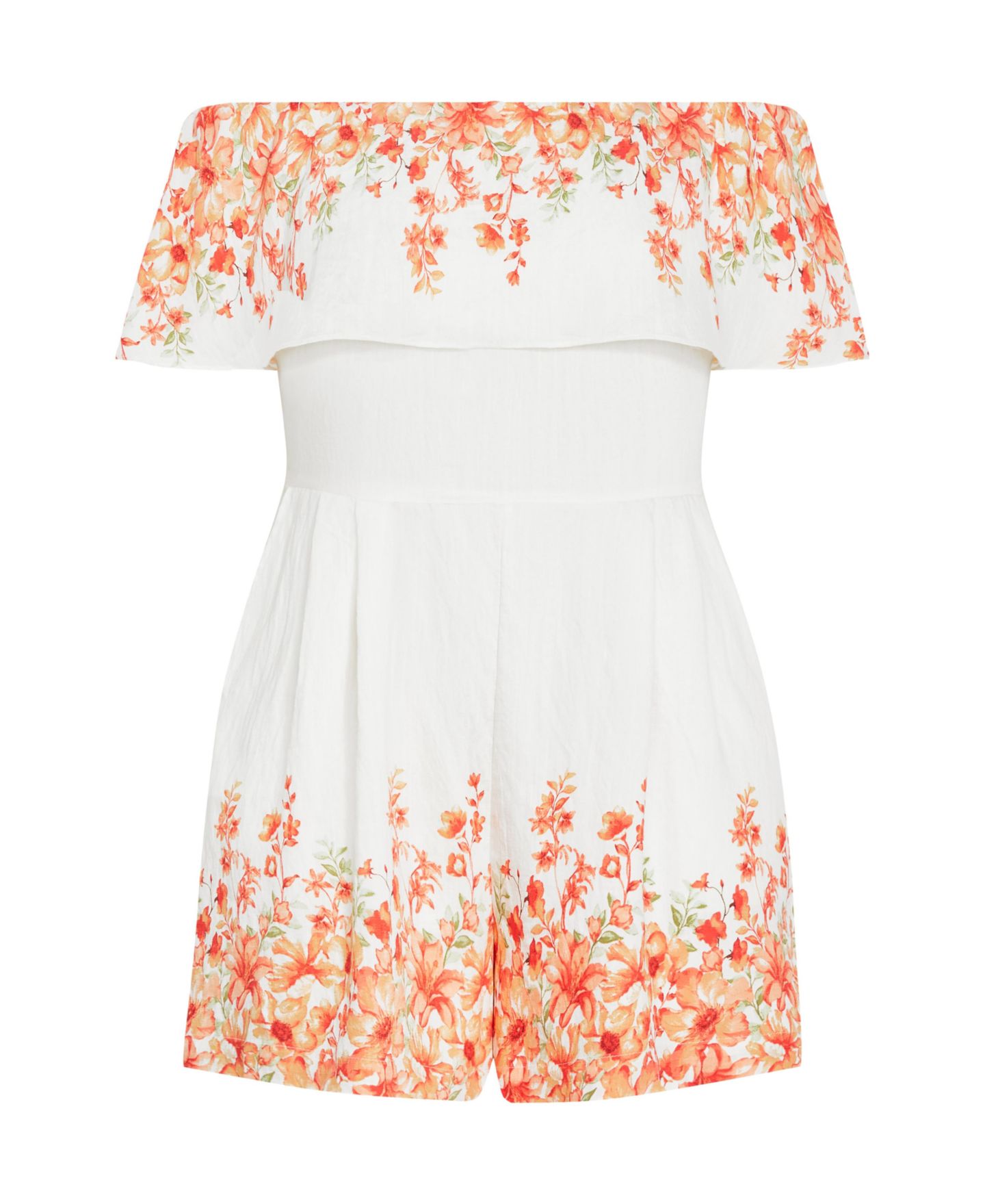 Женские платья CITY CHIC Poppy Print Playsuit, цвет: Персиковый — фото 4