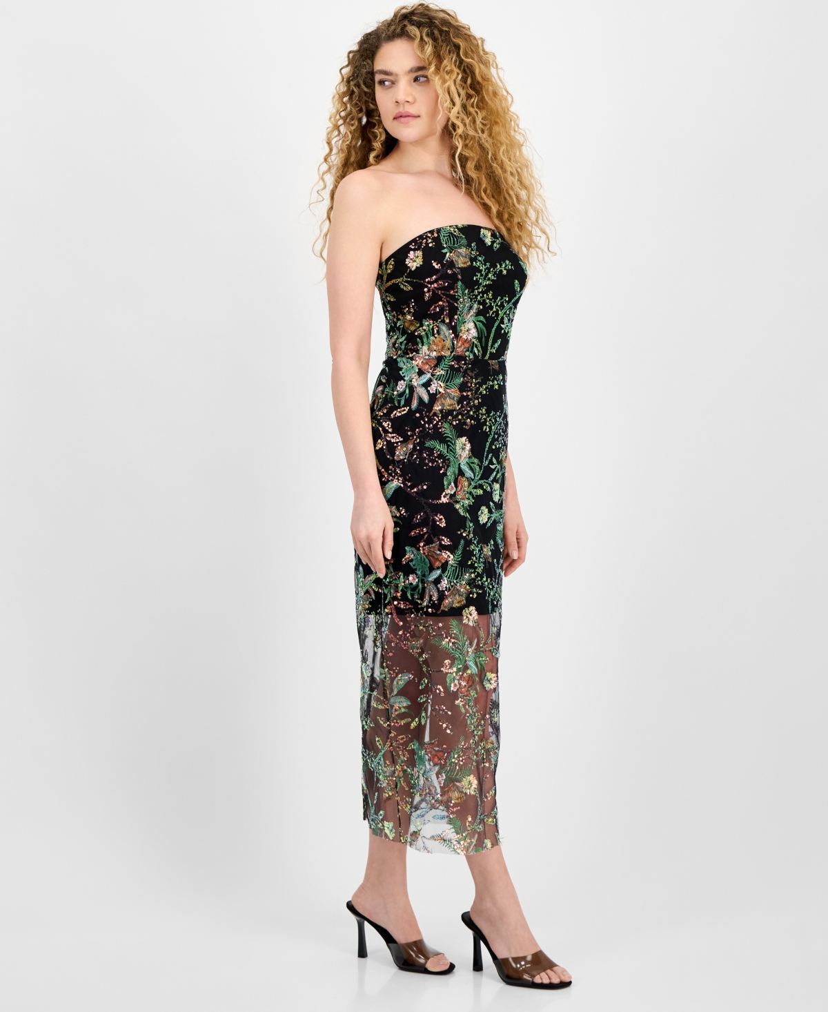 Sam Edelman Sequence Strapless Column Cocktail Dress